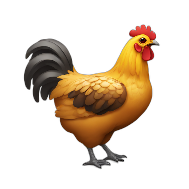 pollo con chamarra emoji