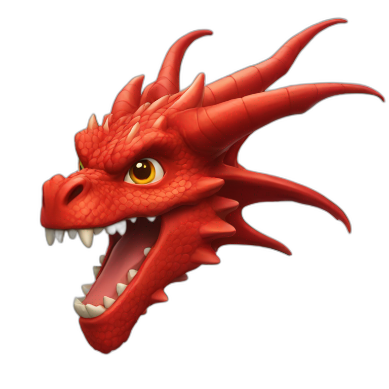 head Red dragon epic emoji