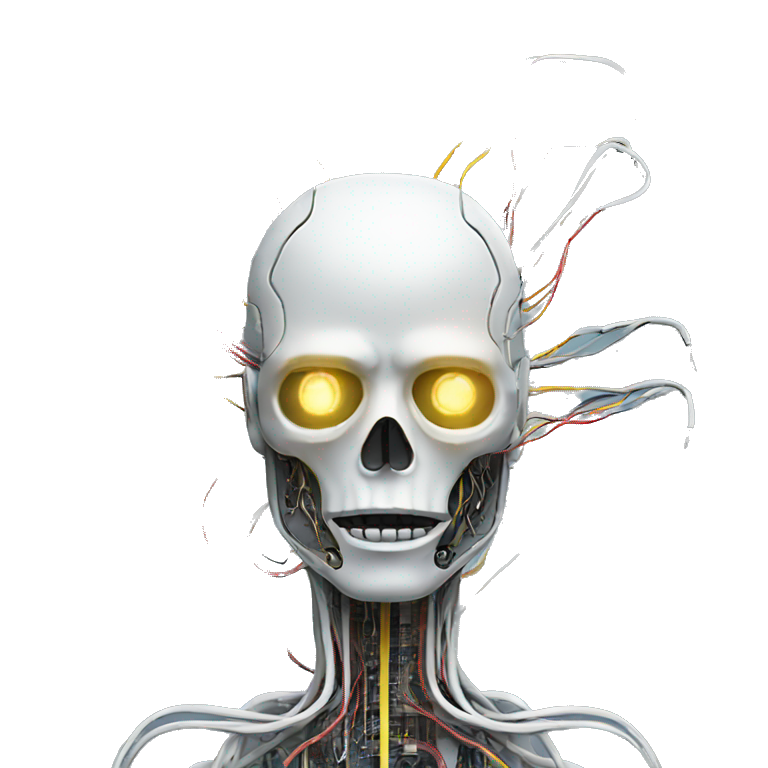 dead cyborg wires and circuits  emoji