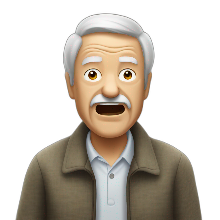 old man yelling at renfe emoji