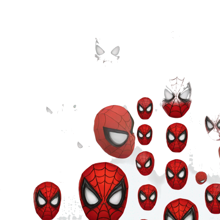 Black and red Spiderman head emoji