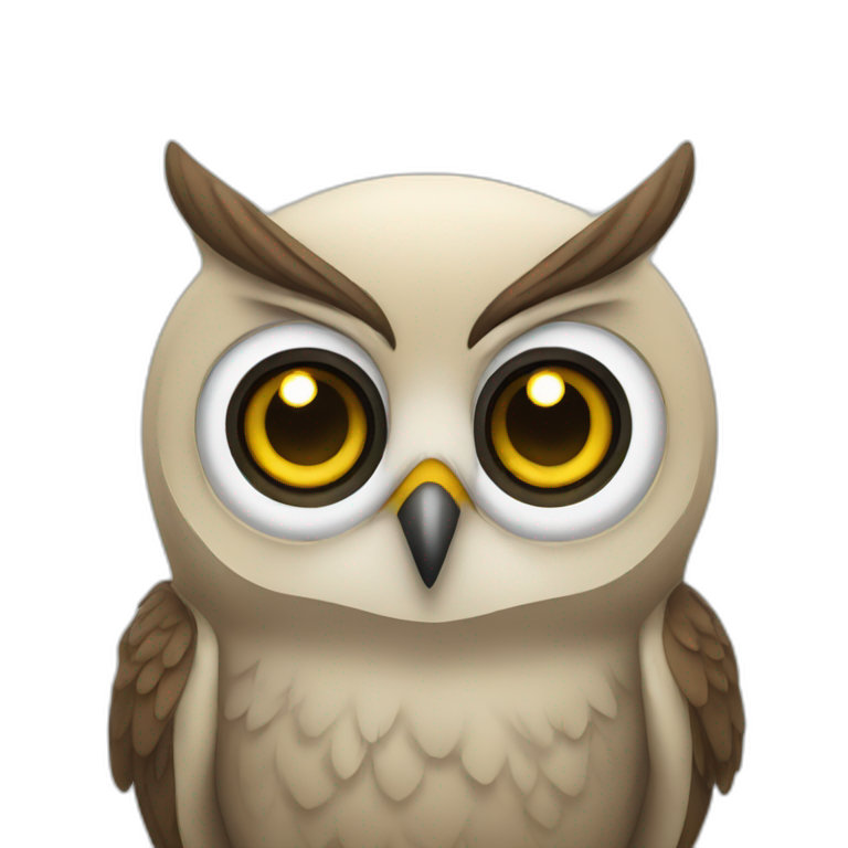 An annoying owl emoji