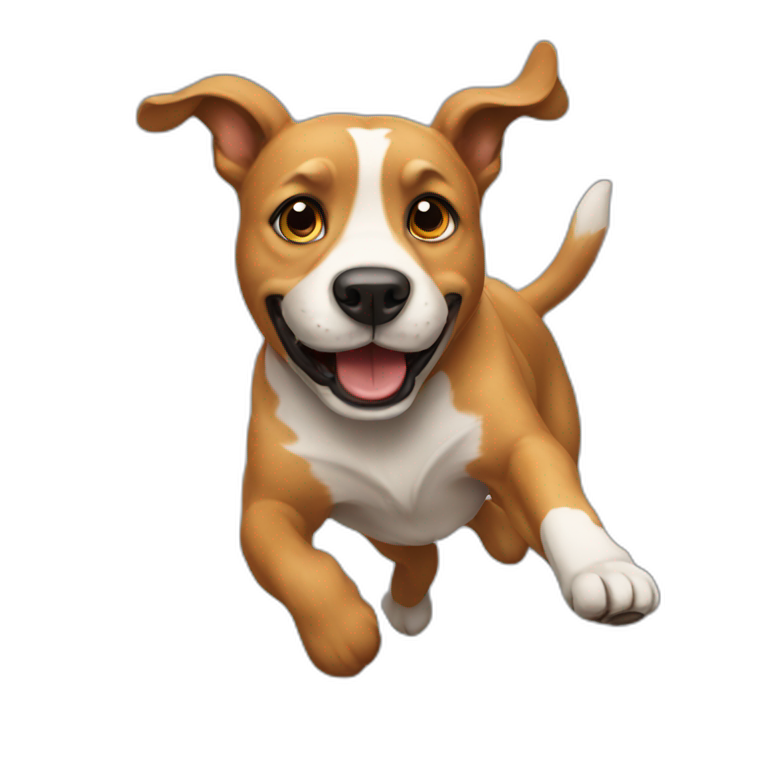 Dog jumping emoji