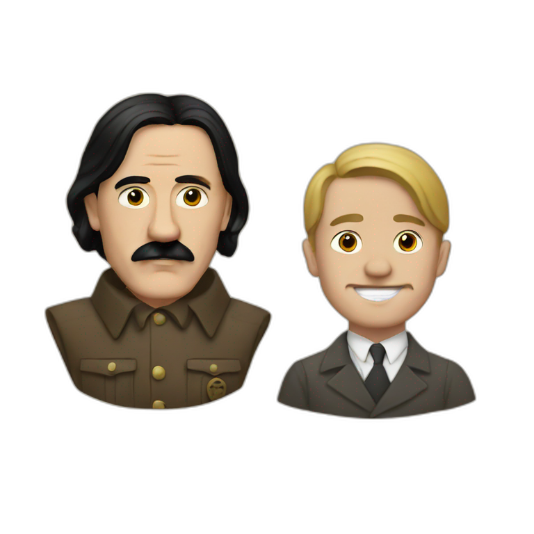 Hitler and jesus emoji