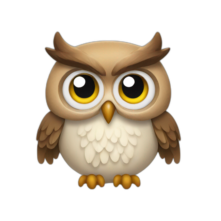 An owl emoji