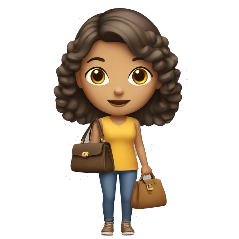 girl with purse in hand emoji