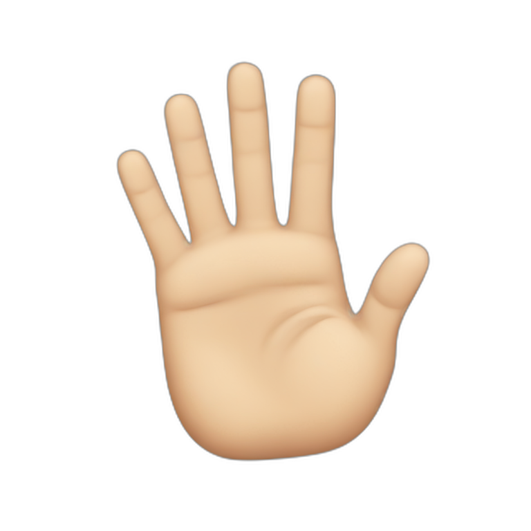 Four-finger hand emoji