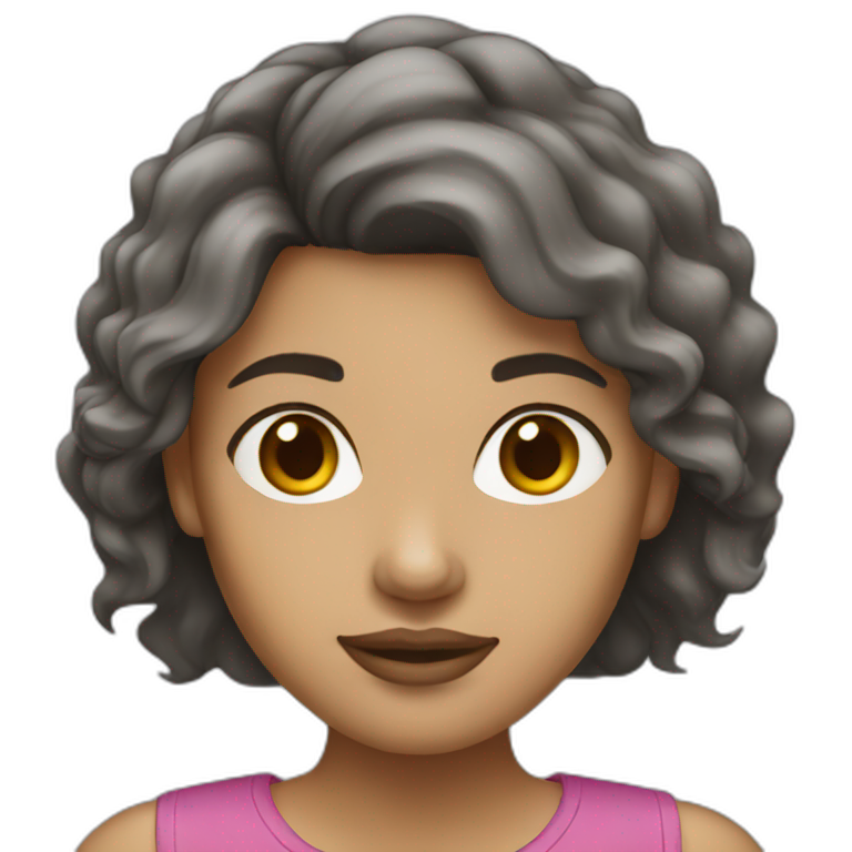 brunette woman light skin emoji