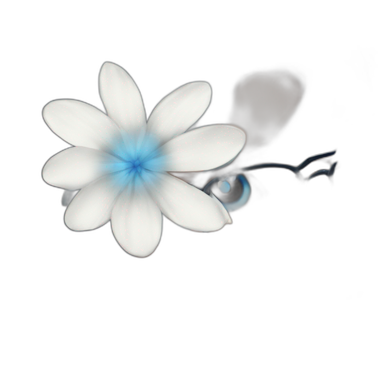 serene blue-eyed flower emoji