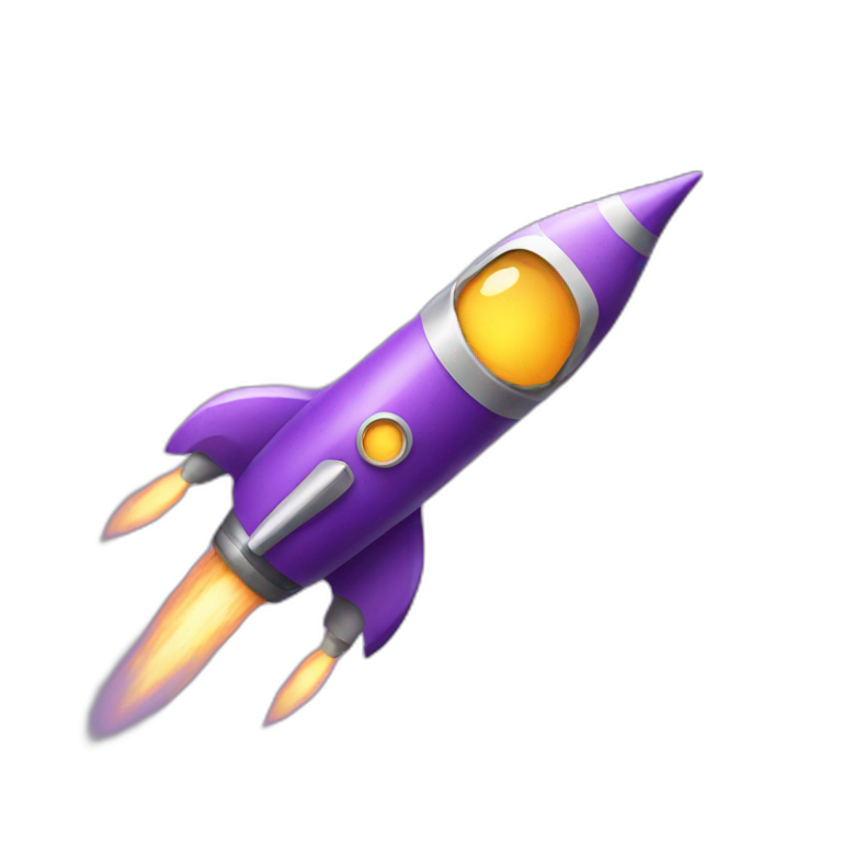violet rocket emoji