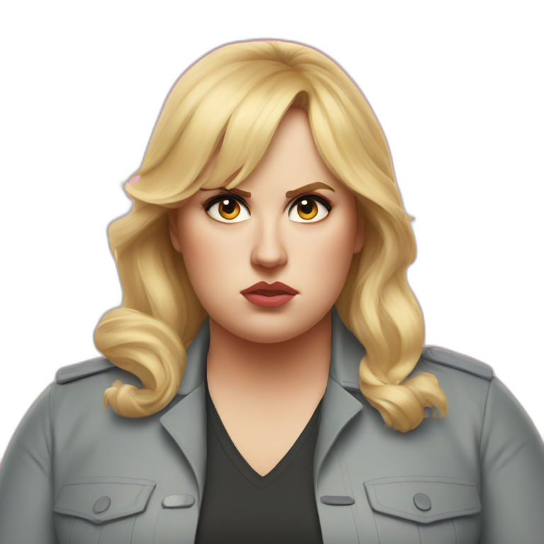 rebel wilson serious emoji