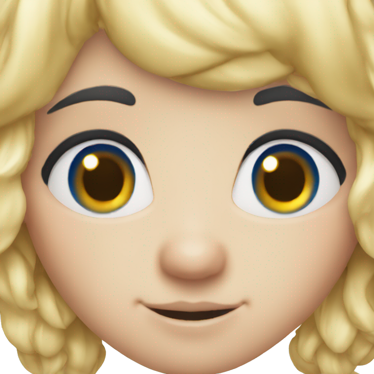 Gnome with blue eyes blonde hair emoji