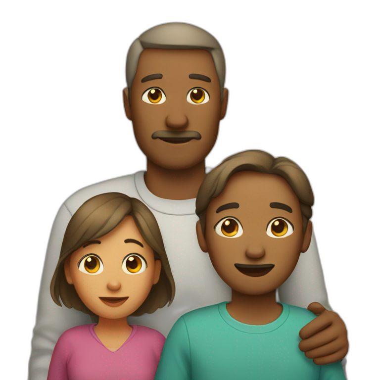 San, mother, father and cat emoji