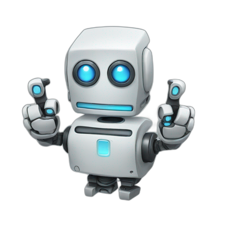 robot 2 fingers emoji