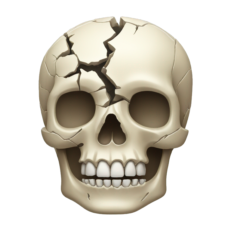 Ios skull with fracture emoji