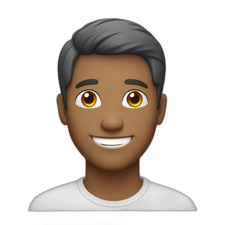 smiling man with short hair emoji