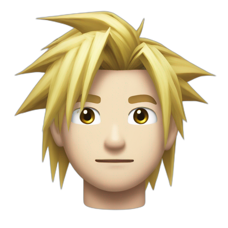 Final Fantasy 7 Cloud Strife emoji