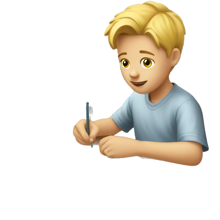 emoji doing homework