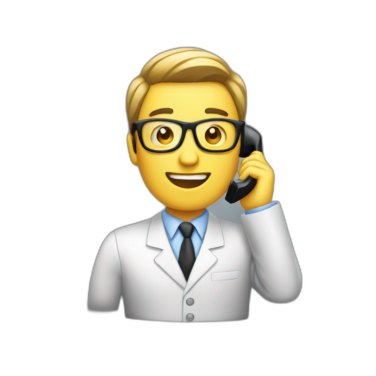 Business on the phone emoji