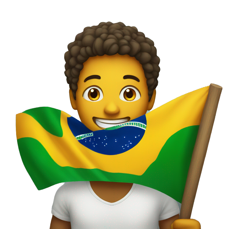 Brazil holding orange flag emoji