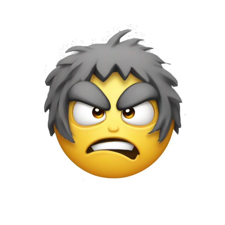 Angry face emoji