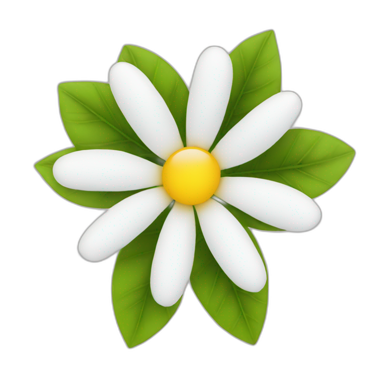 white human flower with legs emoji