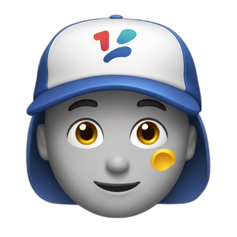 emoji with baseball cap emoji