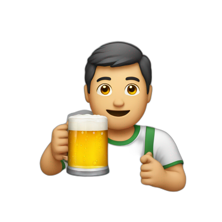 emoji programmer holds beer emoji