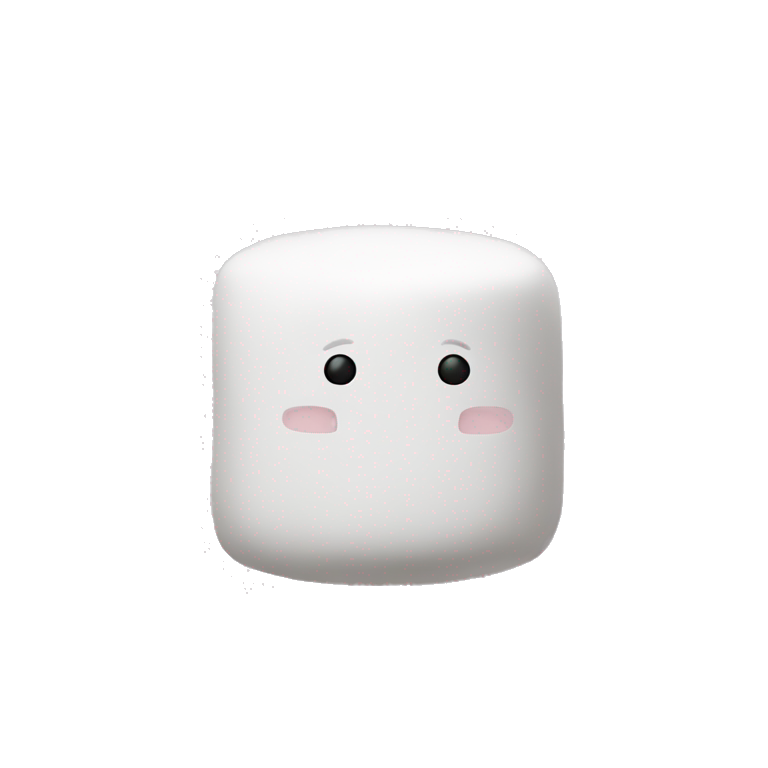 plain marshmallow without any face emoji