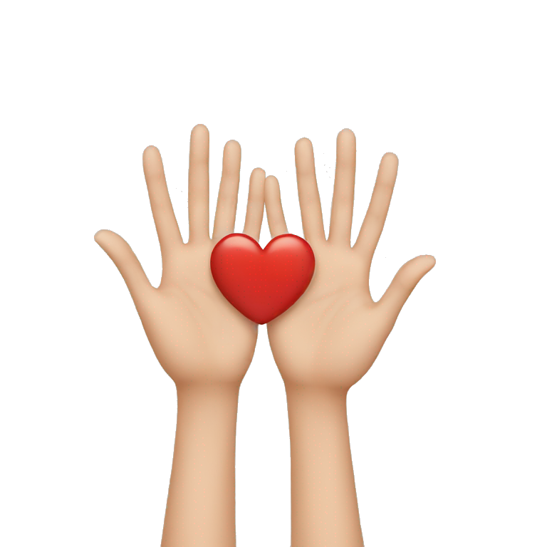 Hands making a heart  emoji