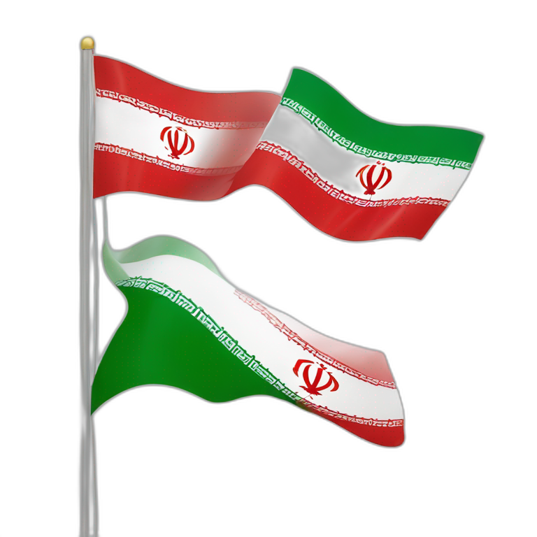 Flag of Iran + flag of Iran emoji