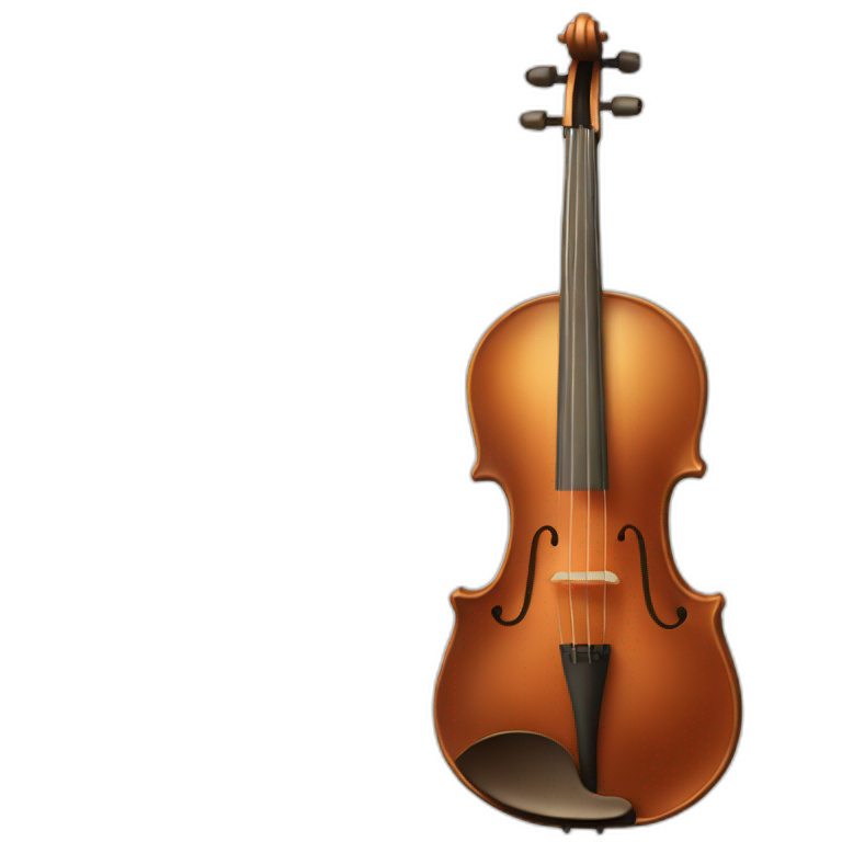 violin and bow on white emoji