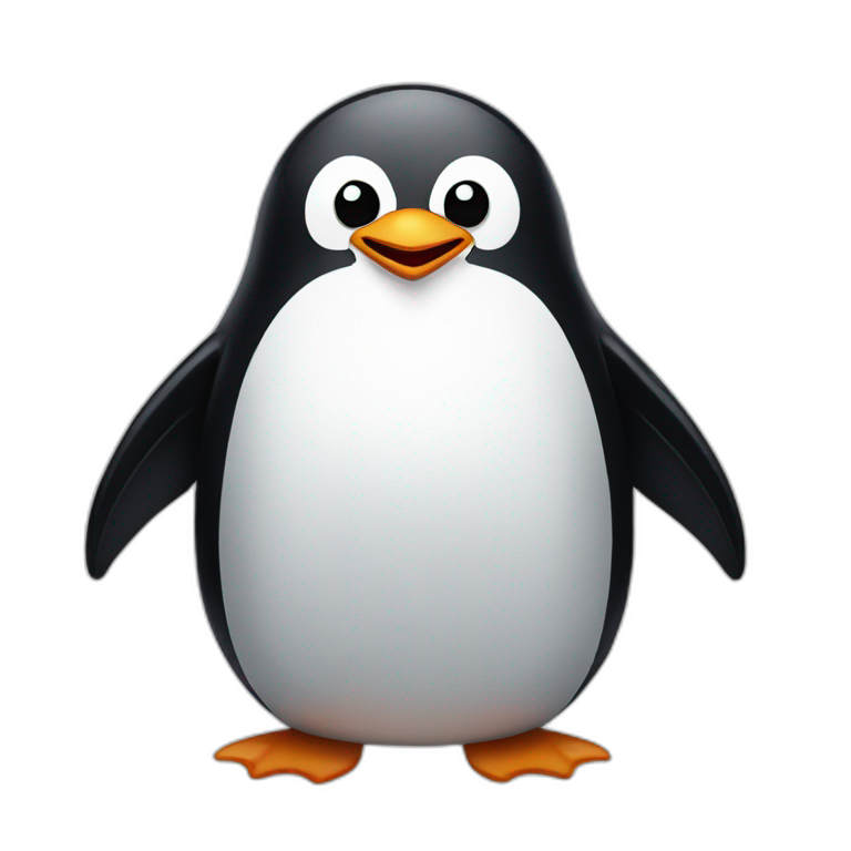 Penguin with sharp teeth emoji