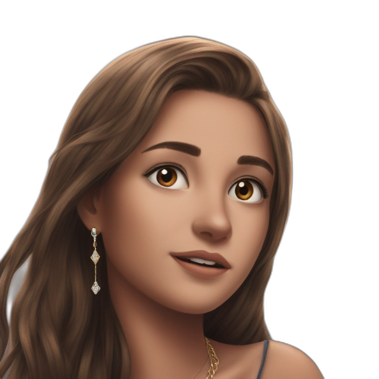 jeweled brown-eyed girl portrait emoji