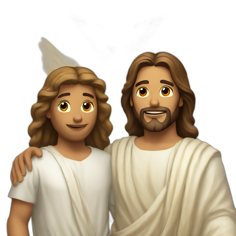 Jesus and angel emoji
