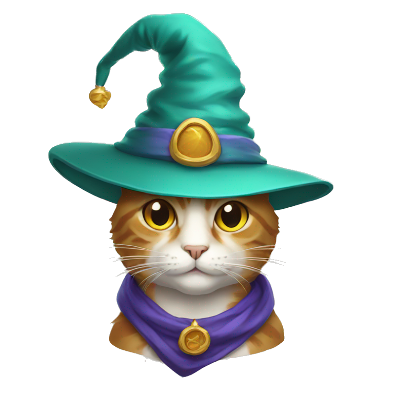 cat with wizard hat emoji