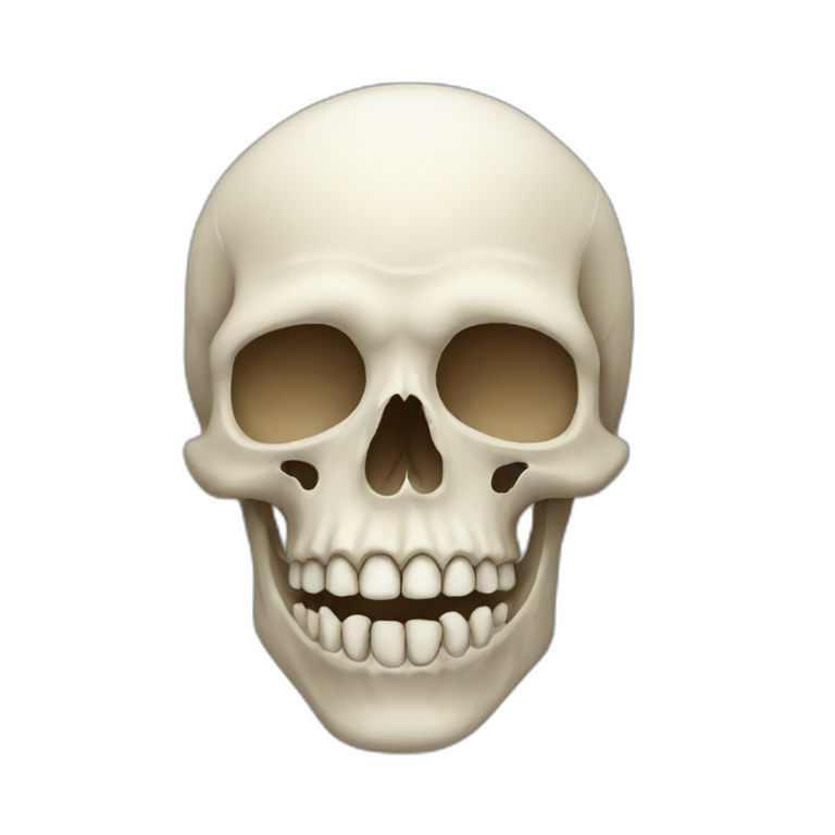Skull without teeth emoji