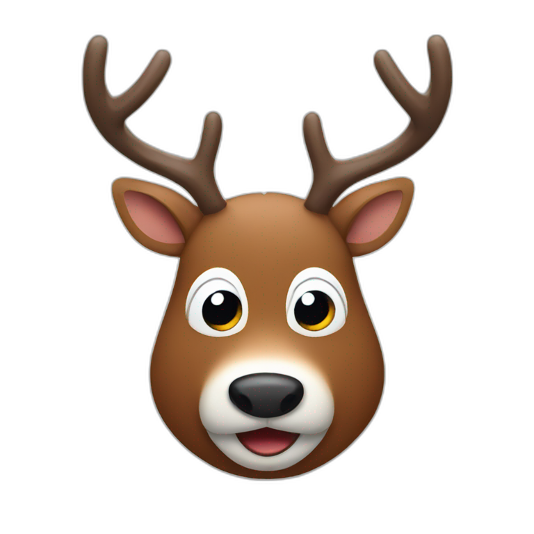 Rudolph with white snout emoji