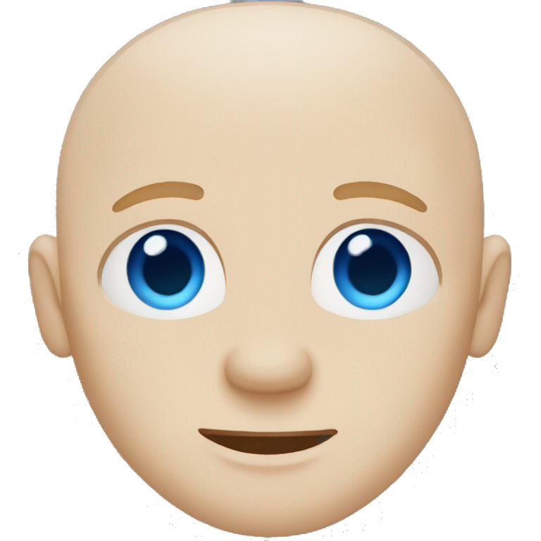 Bald white guy with blue eyes with his hands over his face emoji