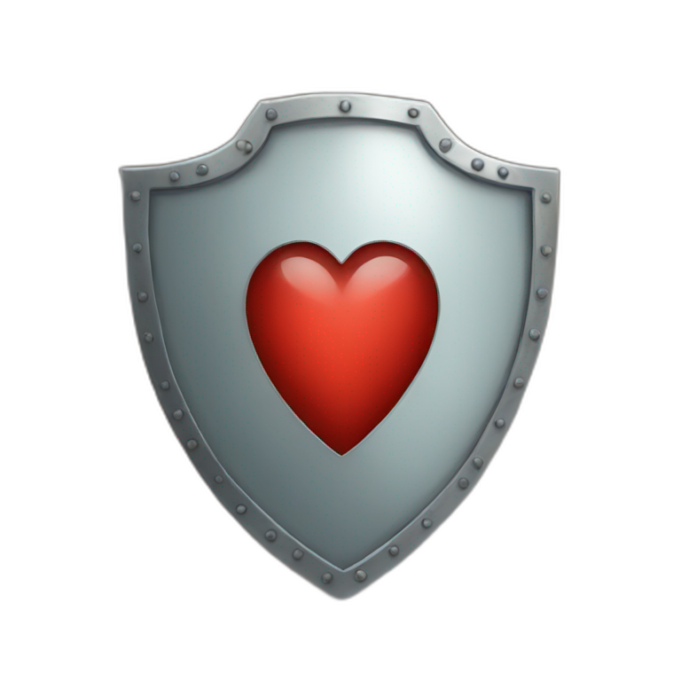 Shield heart emoji