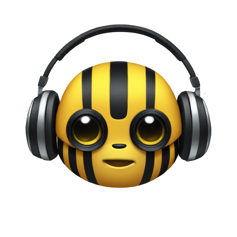 Bumblebee with headphones emoji