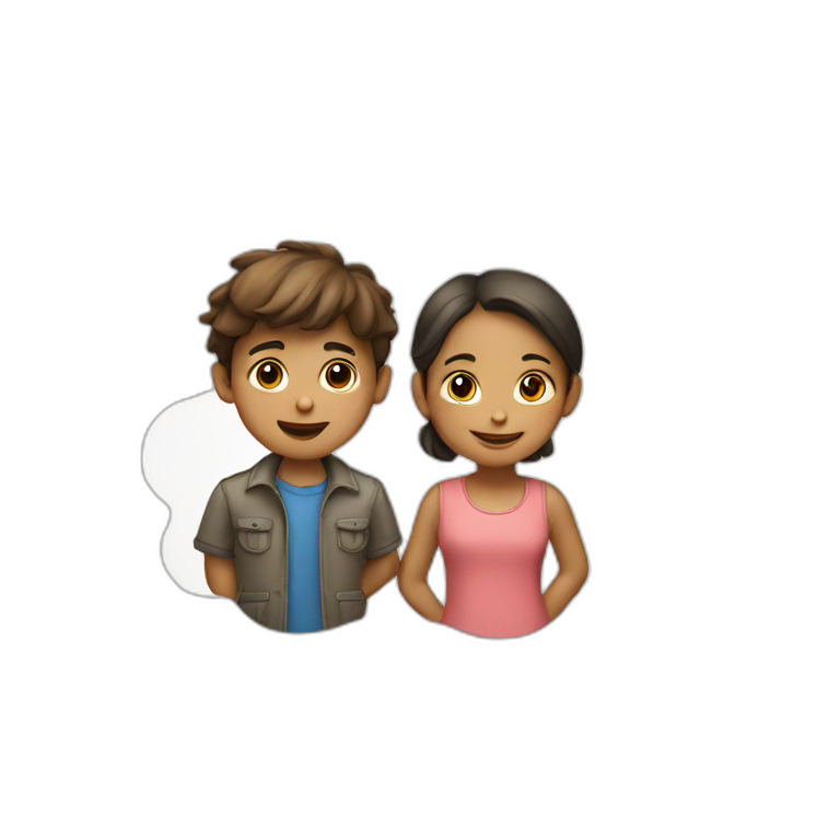 A boy and a girl emoji