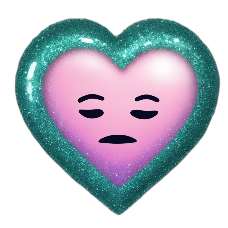glitter heart emoji