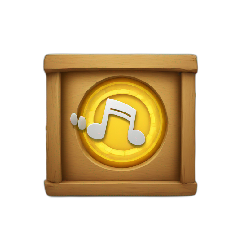 With a portal with musical notes inside it. emoji