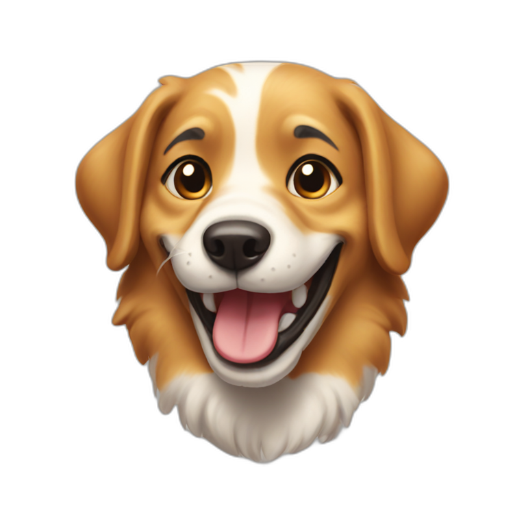 pleased-doggo-side-smile emoji