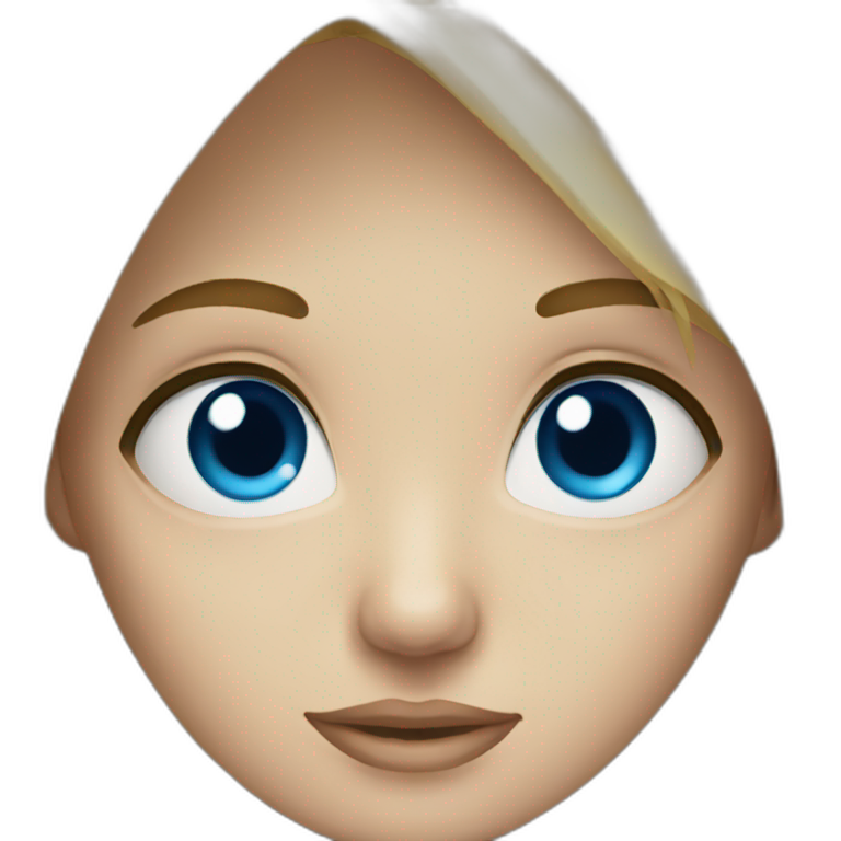  blonde blue eye emoji