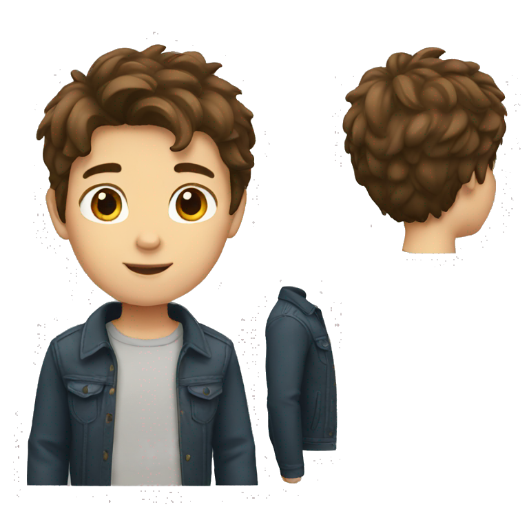  boy with brown hair emoji