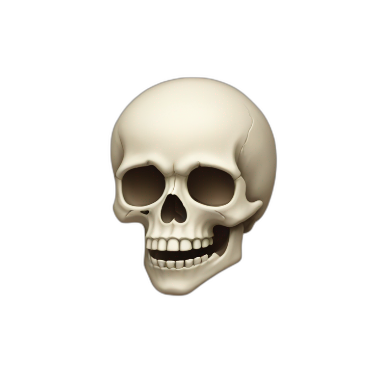Skull heart emoji