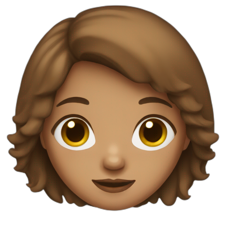 Brown hair girl emoji