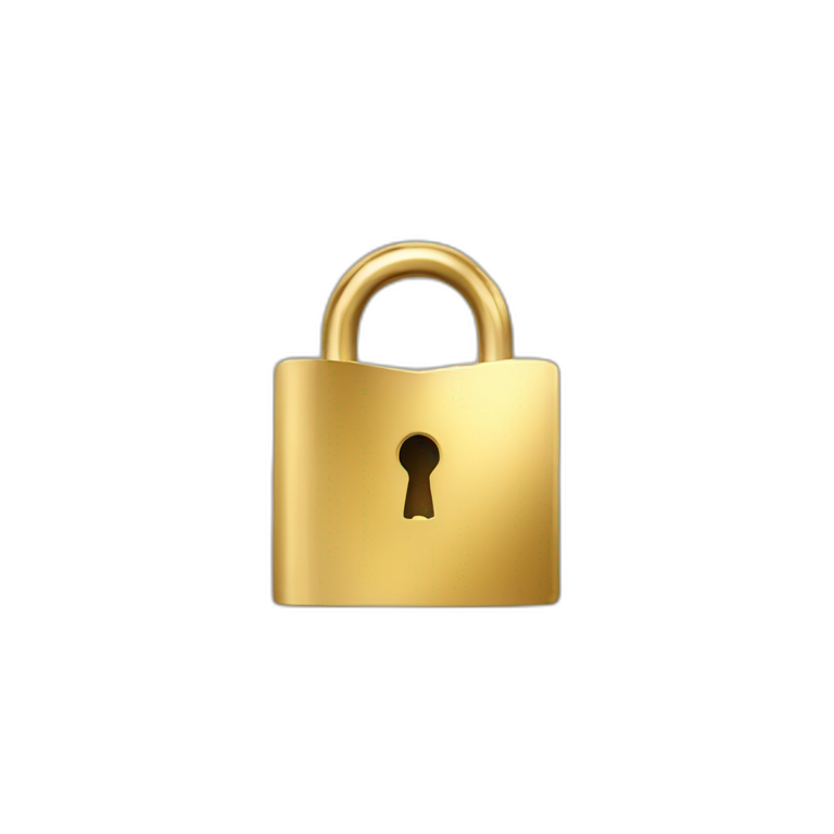 open padlock that's colored gold emoji